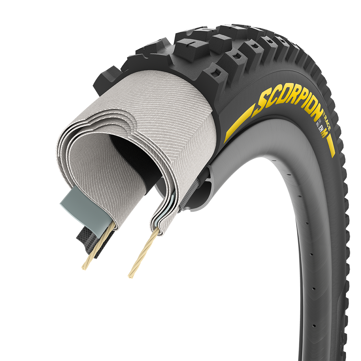 Copertura MTB Pirelli Scorpion Race Enduro T 29x2.5, Colore Giallo, Per Prestazioni Fuoristrada, Alta Aderenza